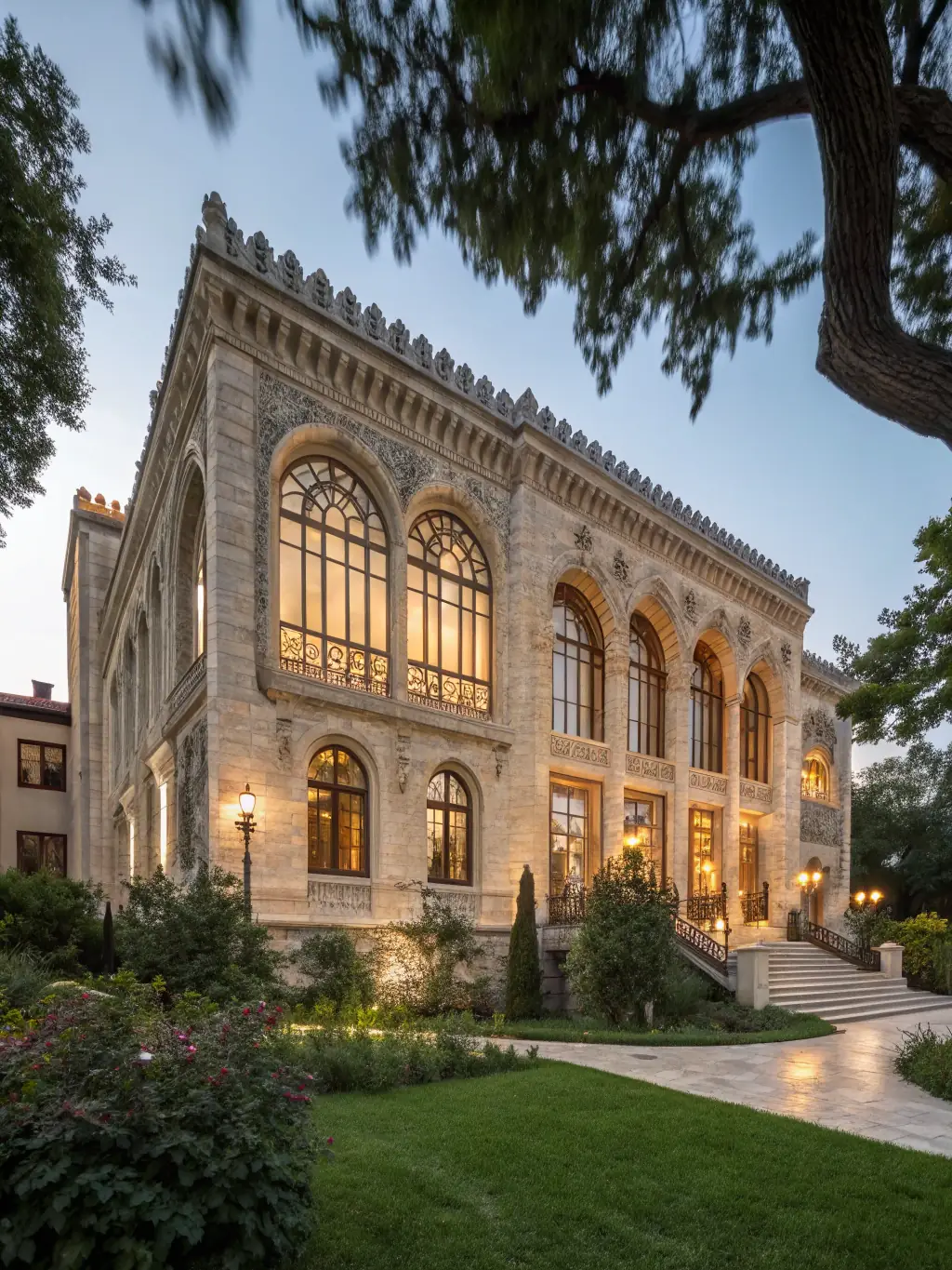 A scenic view of a beautifully restored historical building in Cognac, now serving as a cultural center, emphasizing the impact of heritage preservation efforts.