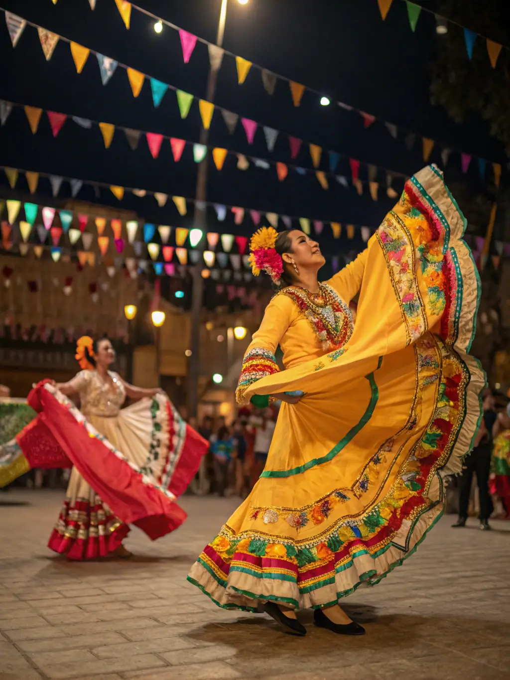 A photograph of a lively cultural festival in Cognac, featuring traditional music, dance, and local cuisine, highlighting community engagement.
